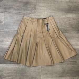 Topshop Camel A-Line Skirt